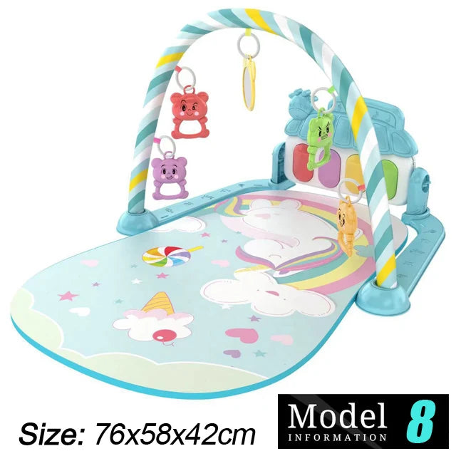 Musical Activity Gym with Kick-and-Play Piano for Babies