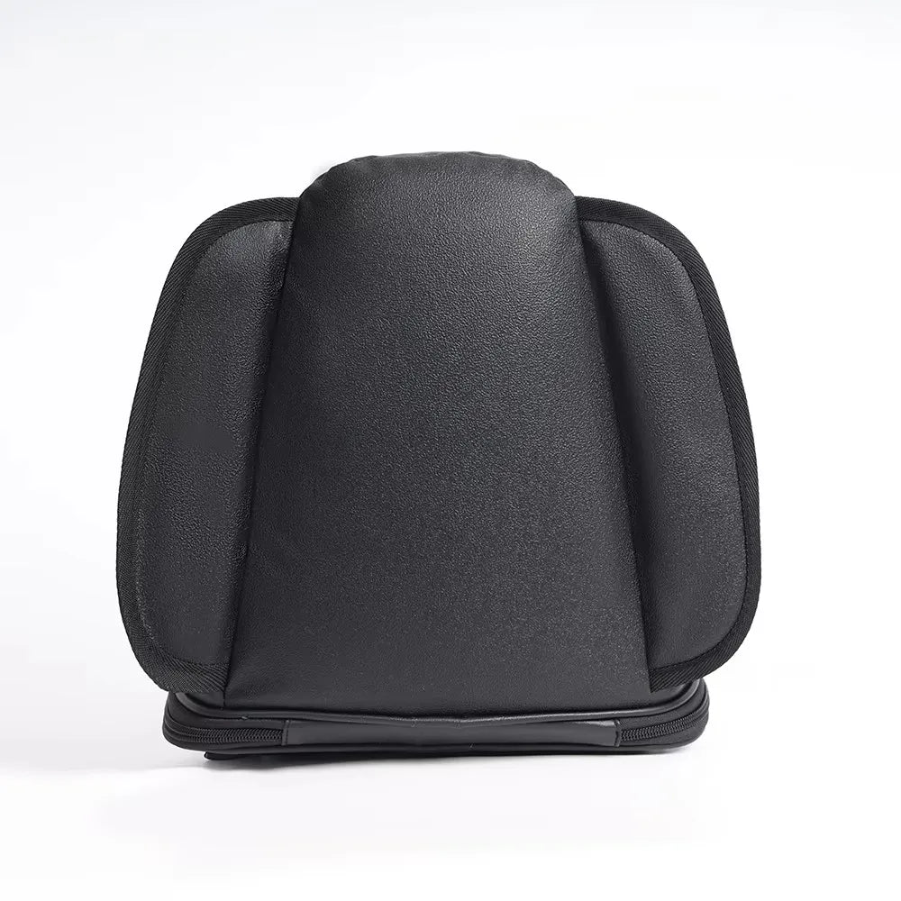 A black motorcycle tail bag designed for waterproof rear seat storage.