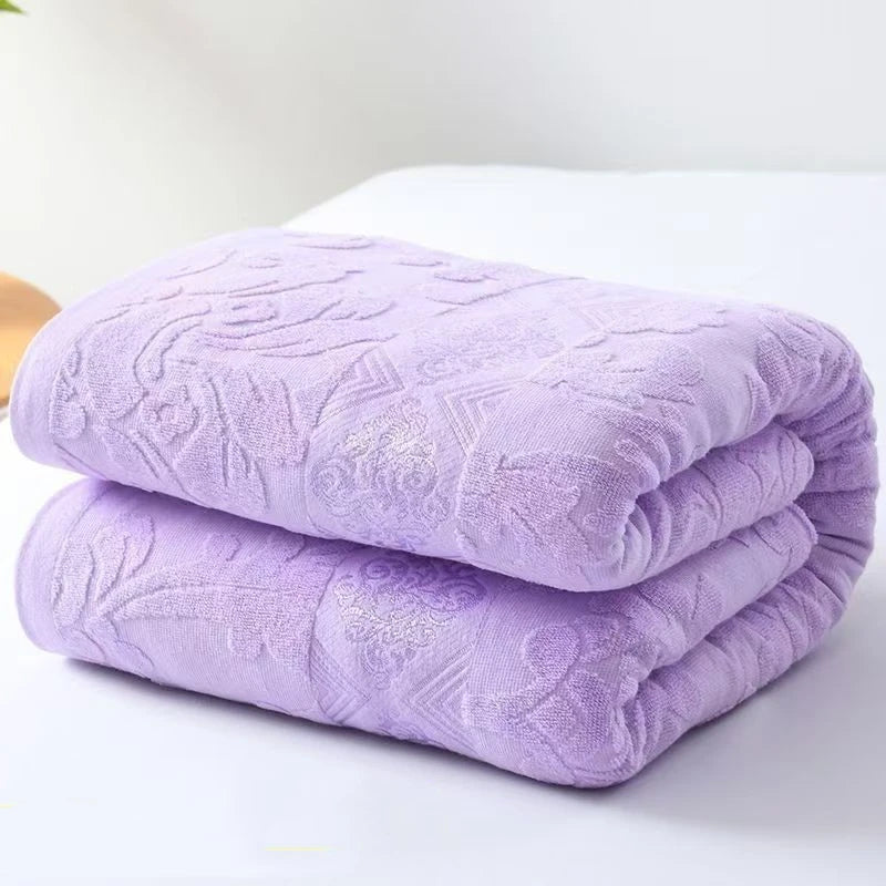 Couverture en coton jacquard