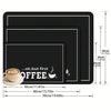 Black Letter Coffee Mat for Countertop