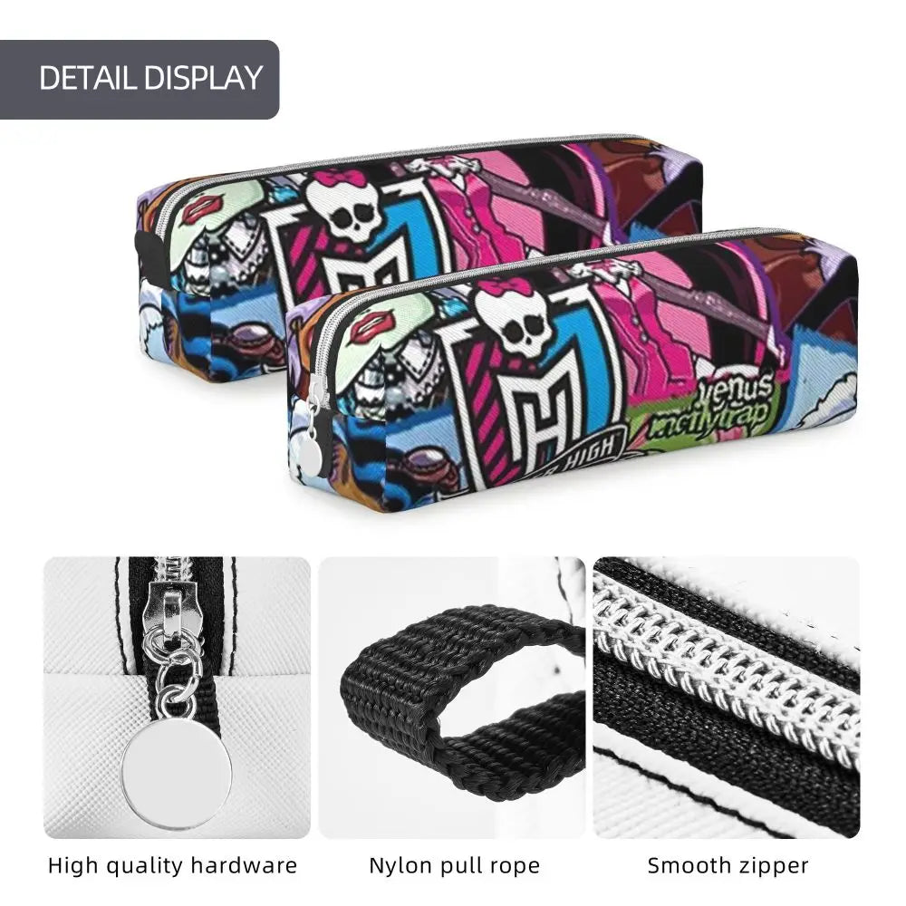 Monster High Pink Pattern Pencil Case