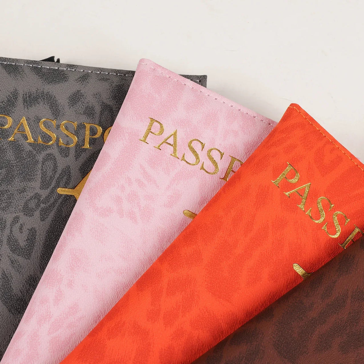 Leopard Print Passport Holder with Card Slots