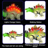 Interactive walking T-Rex dinosaur toy that changes lights, has walking motion, and makes a sound.