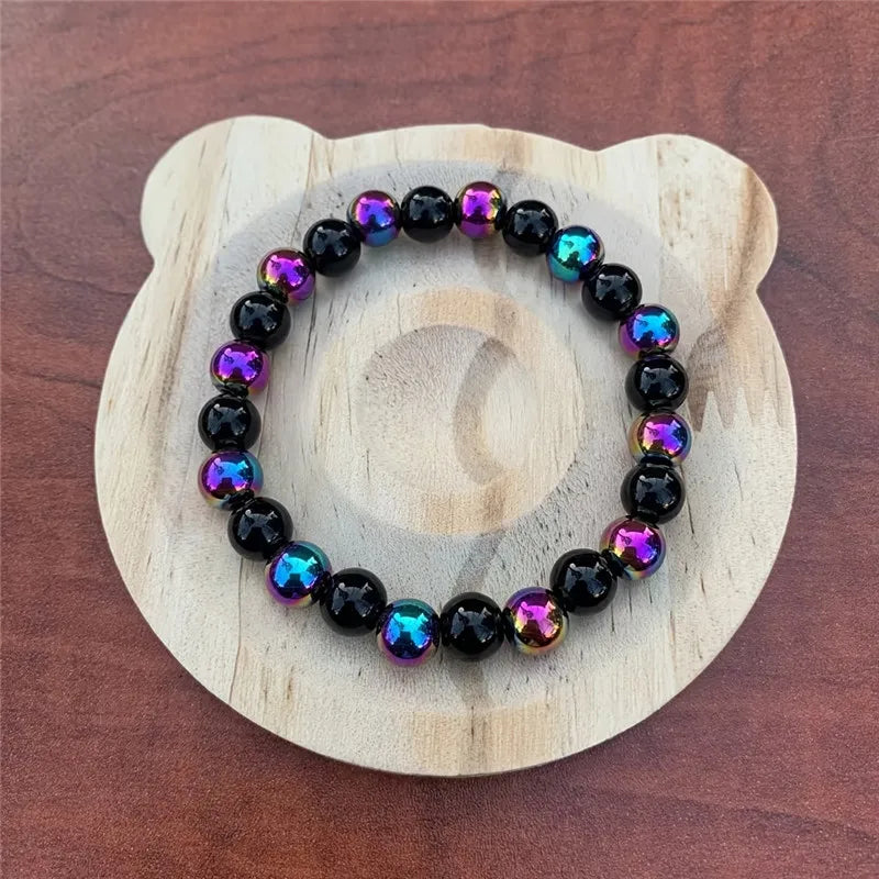 Bohemian Rainbow Obsidian Agate Bracelet