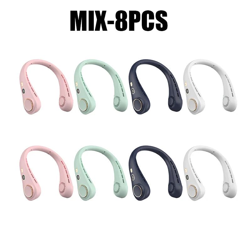 Portable Neck Cooling Fan with Digital Display