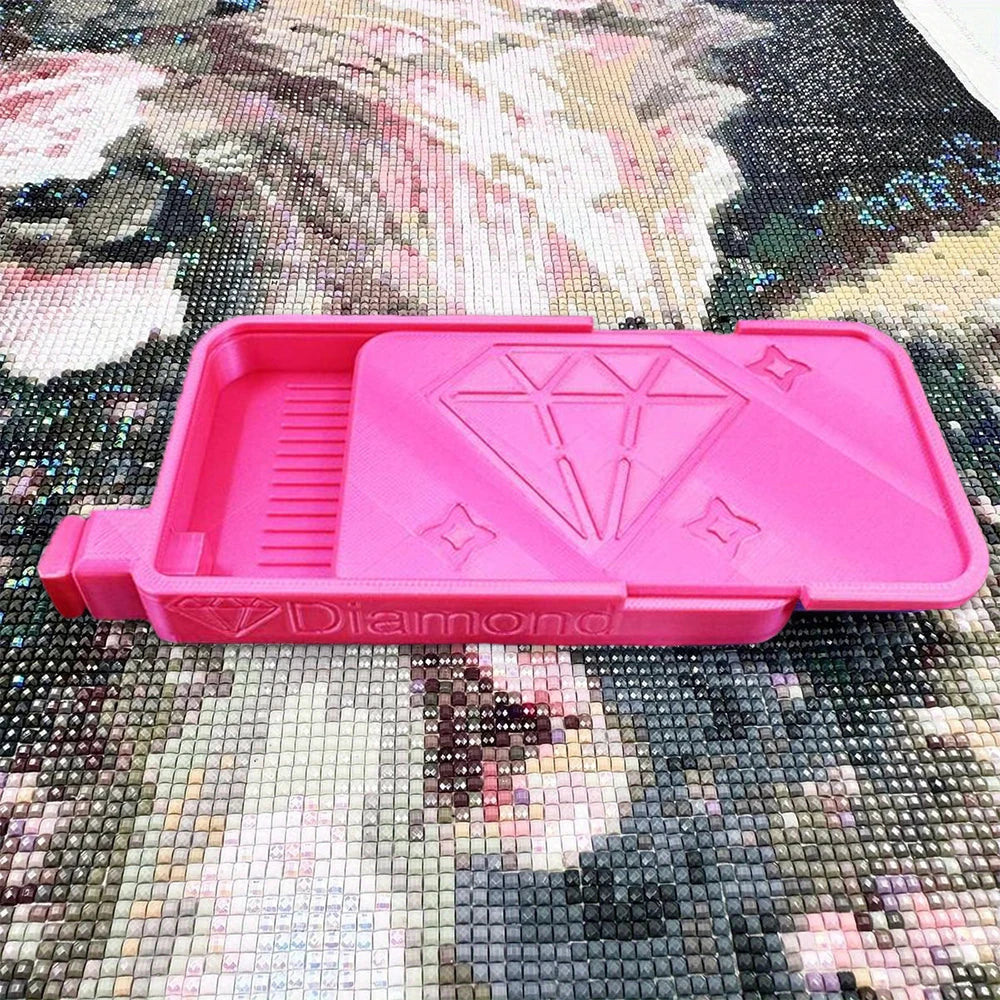 Diamond Painting Drill Storage Tray with Slide Cover