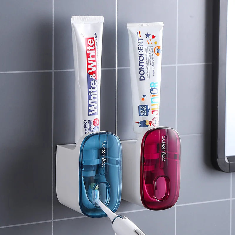 Wandhalter für Zahnbürsten mit automatischer Paste-Dispenser