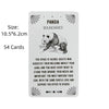 A rectangular deck of 54 oracle cards featuring a panda illustration and spiritual guidance text