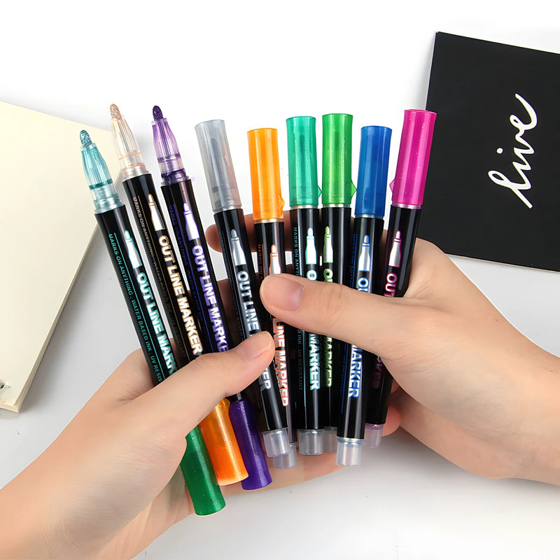 Double-Outline Shimmer Markers