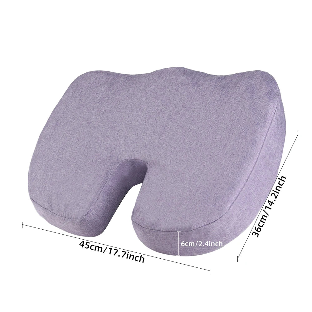 Ergonomic U-Shaped Memory Foam Seat Cushion for Coccyx Pain Relief