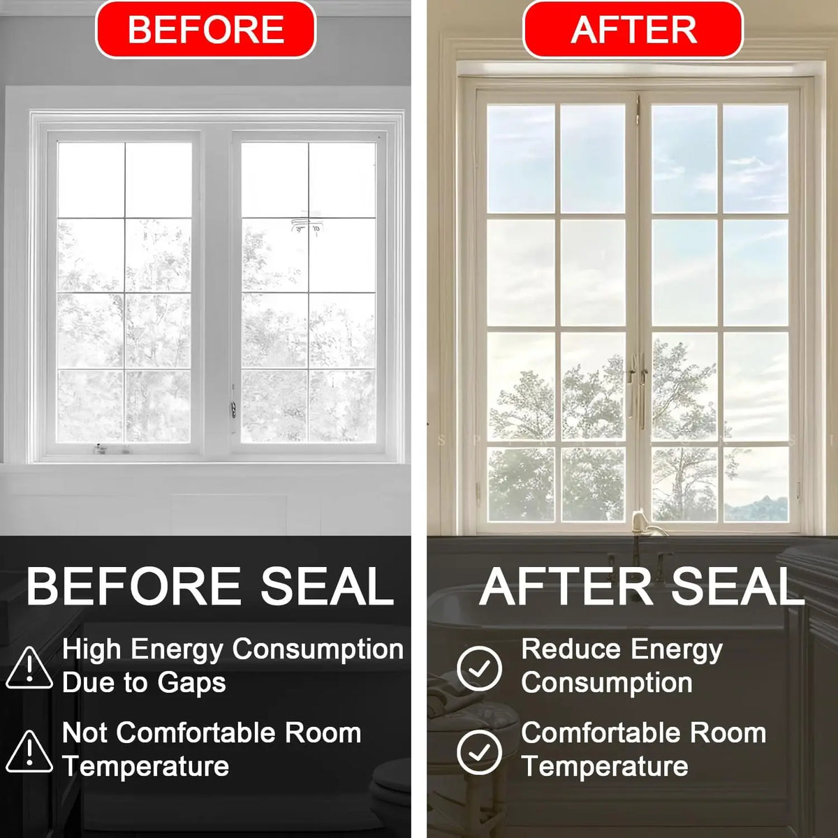 Transparent Weather Sealing Tape for Doors and Windows