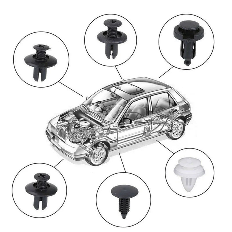 100-Piece Assorted Auto Trim Fastener Clip Kit