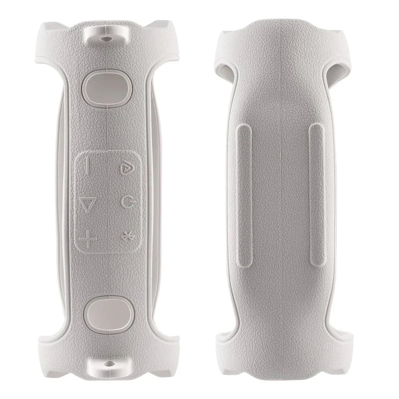 A white protective case set for a JBL Charge 6 featuring a hard EVA shell and a silicone cover.