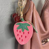 Adorable Fruit Coin Purse Keychain - Cute Cherry & Blueberry Design, PU Leather Mini Storage Bag
