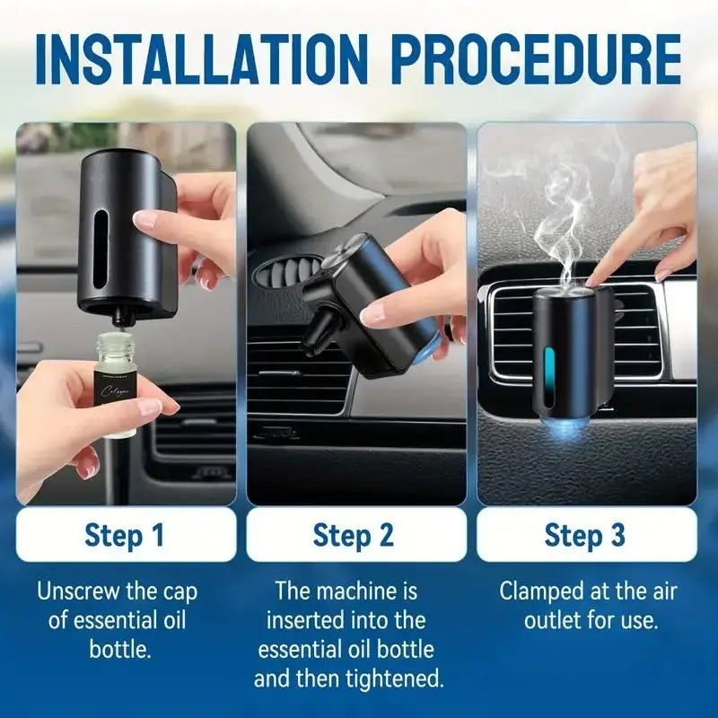 Adjustable Car Aromatherapy Diffuser with Three Scent Strengths