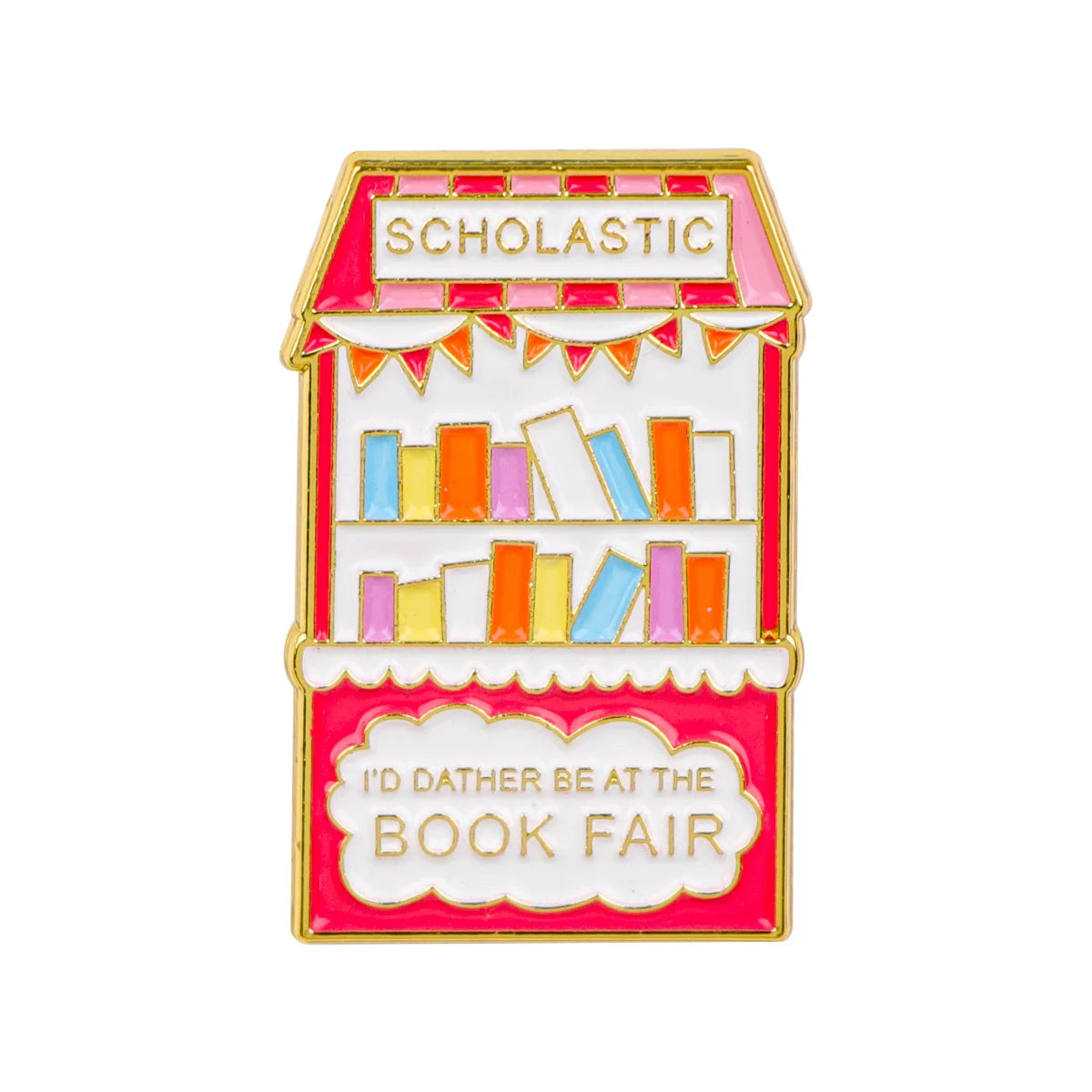 Just One More Chapter Enamel Pin for Book Lovers