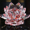 Crystal Lotus Flower Figurine – Elegant Glass Tabletop Decor