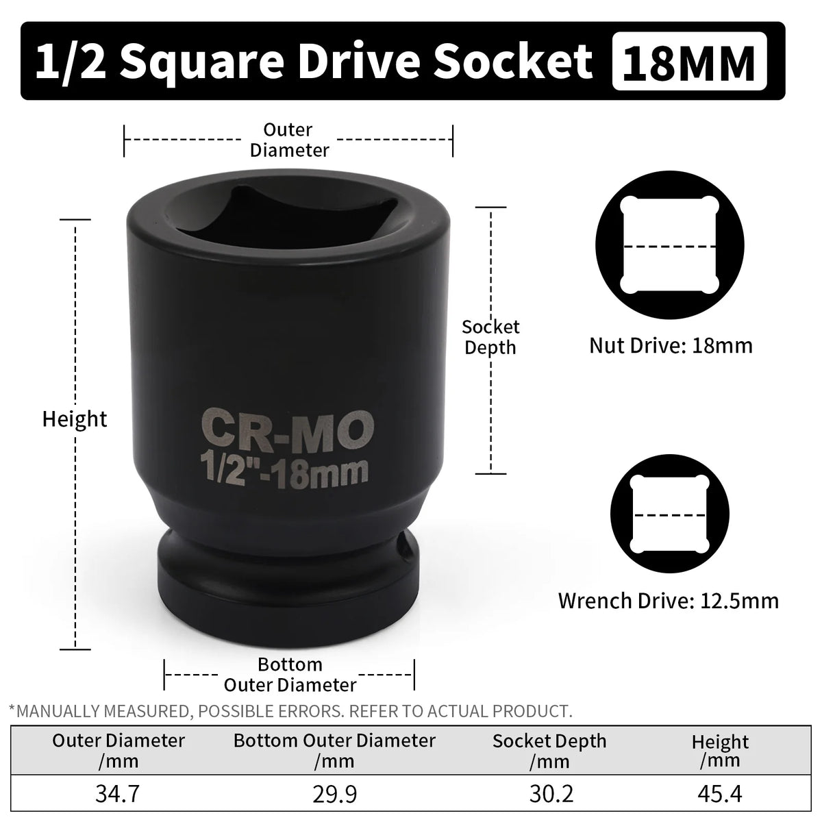 Heavy-Duty Square Drive Impact Socket Adapter Set