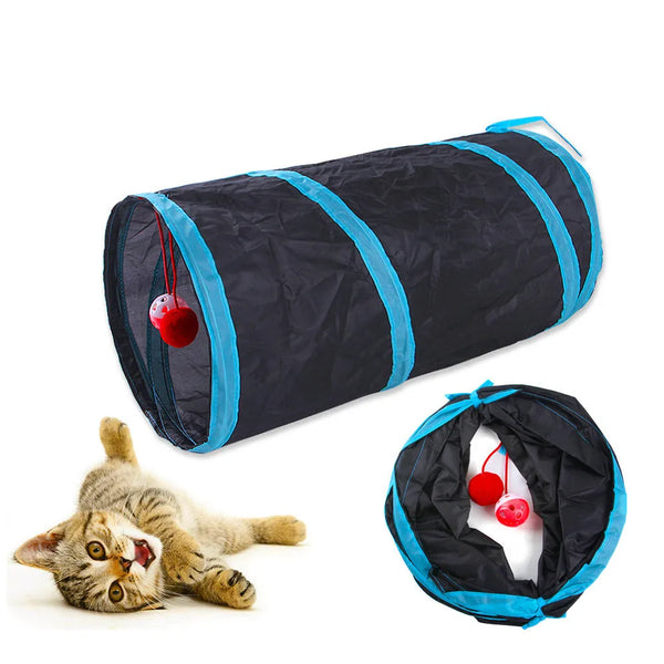 Foldable S-Shaped Cat Play Tunnel