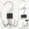 360° Rotating Multi-Hook Closet Organizer for Belts, Scarves, and Ties