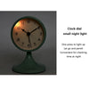 Nordic Metal Round Alarm Clock with Silent Movement and Nightlight