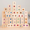 Rainbow Wooden & Acrylic Stacking Blocks Set