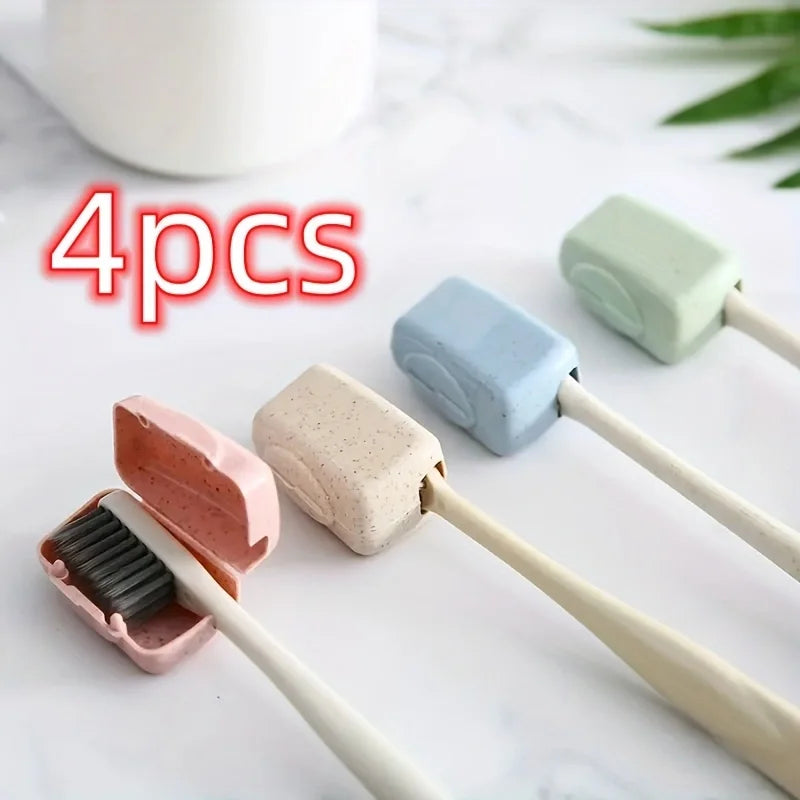 Reusable Toothbrush Protective Travel Covers, Set of 4