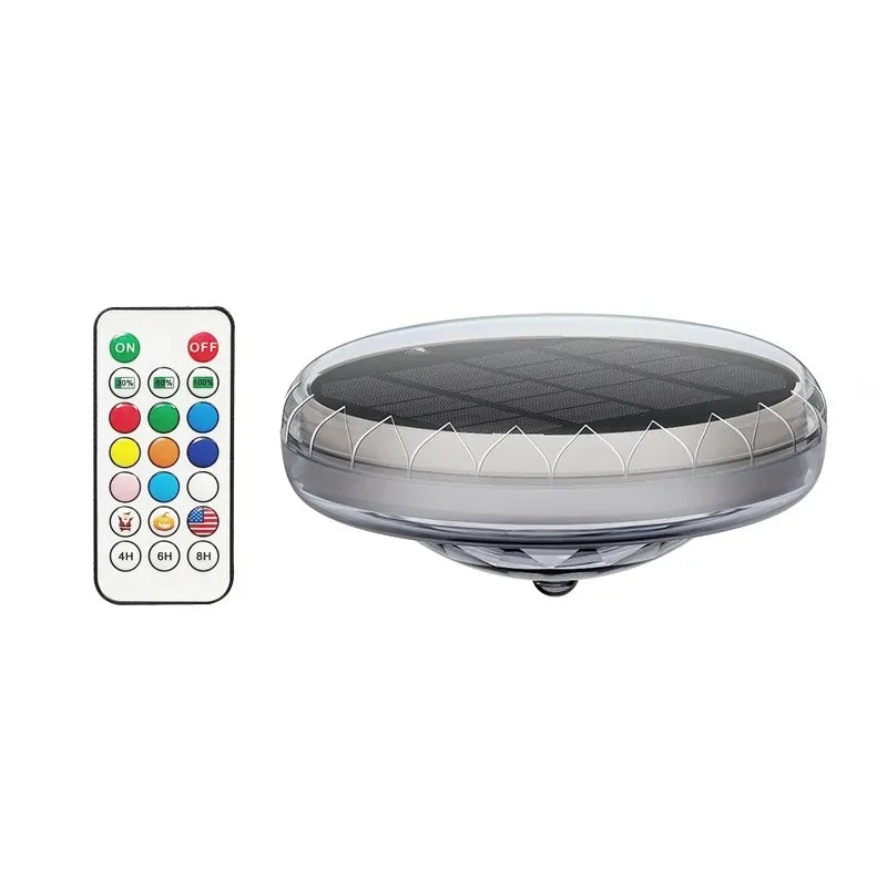 Solar-Powered RGB Pool Light with Remote Control