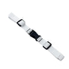 White and black adjustable backpack chest strap
