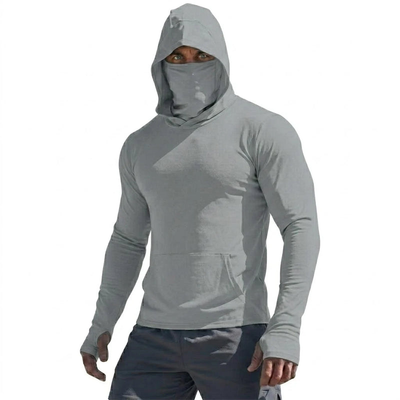 Sudadera con capucha para hombre con protección solar UPF 50+