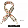 A beige and green patterned fabric strap for an adjustable crossbody bag, measuring 3.8cm.