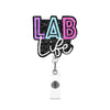 Sparkling Acrylic Retractable Badge Reel with Clip