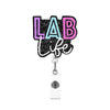 Sparkling Acrylic Retractable Badge Reel with Clip