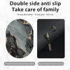 Double side anti slip mat with frosted technology fabric front and rubber anti texture back