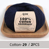 100% Organic Cotton Yarn for Knitting and Crocheting (2-Pack)