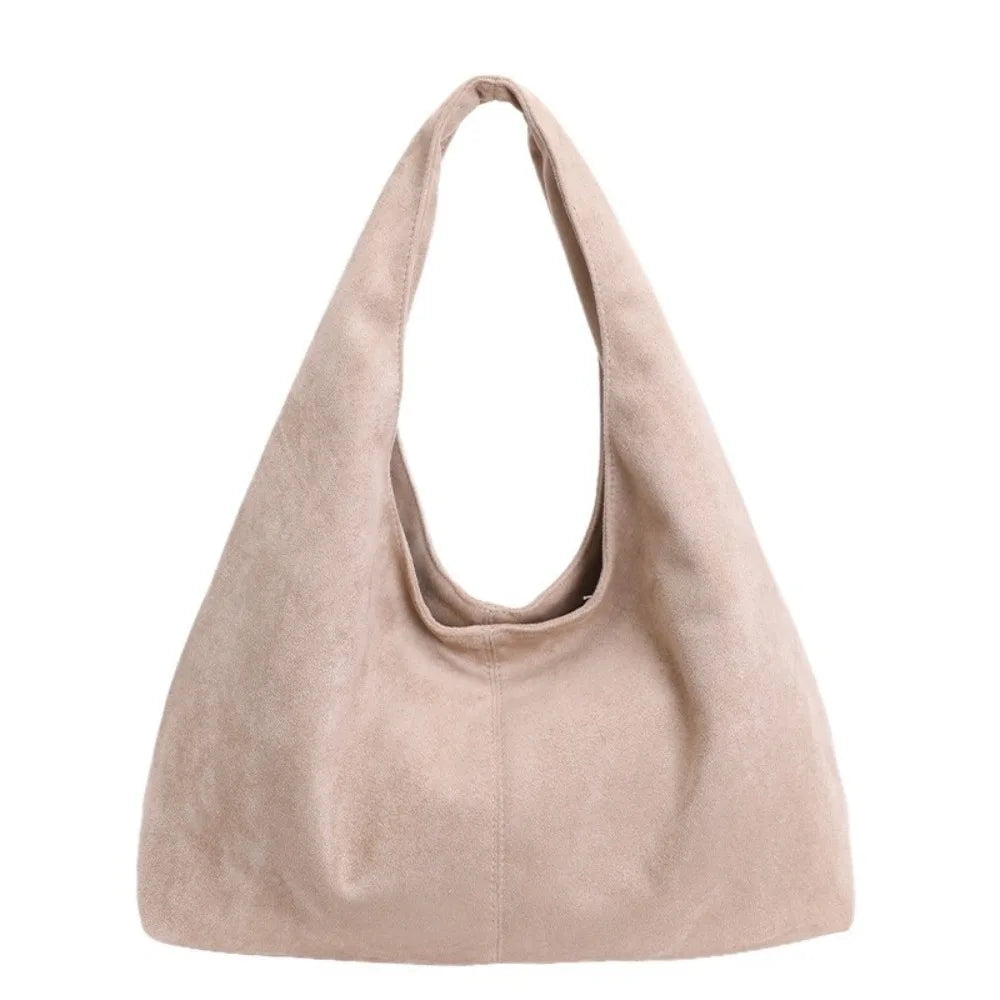 Retro Suede Shoulder Bag with Large Capacity