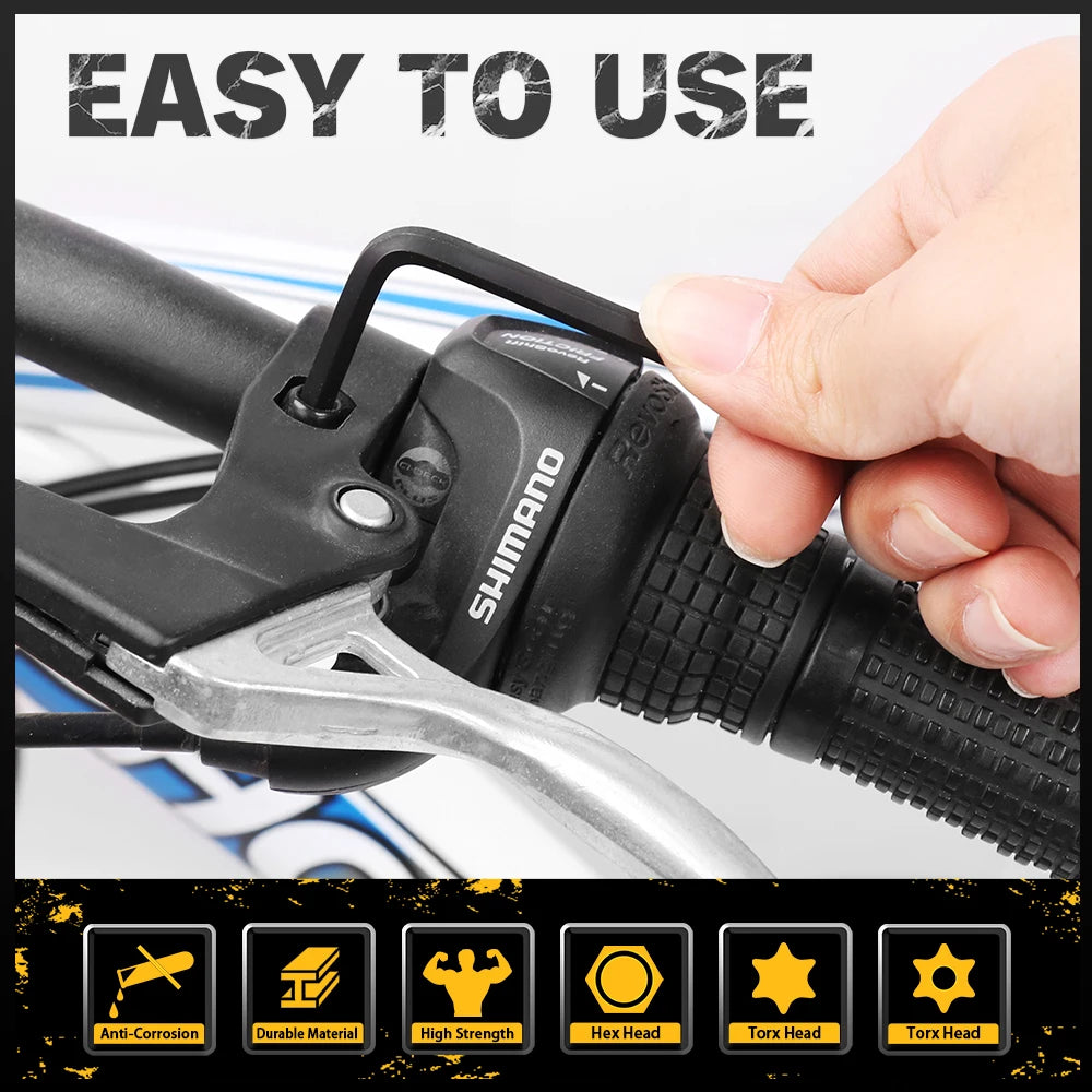 41-Piece Hex and Torx Key Set with Ratchet Handle and Storage Case