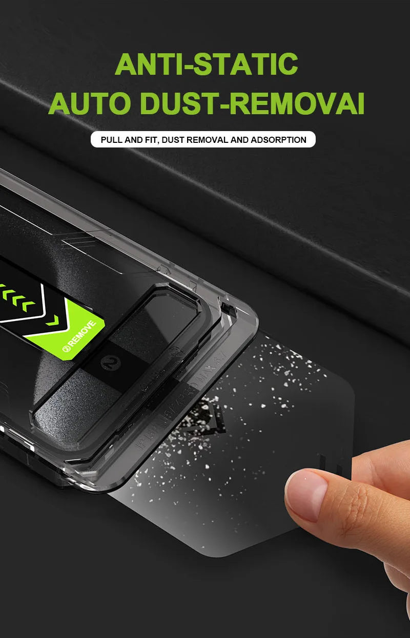 Privacy Screen Protector for iPhone with Auto Dust Removal