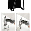 Stainless steel wall-mounted sponge holder featuring a bottom plate thickness of 1.02mm and a hanging rod thickness of 3.85mm