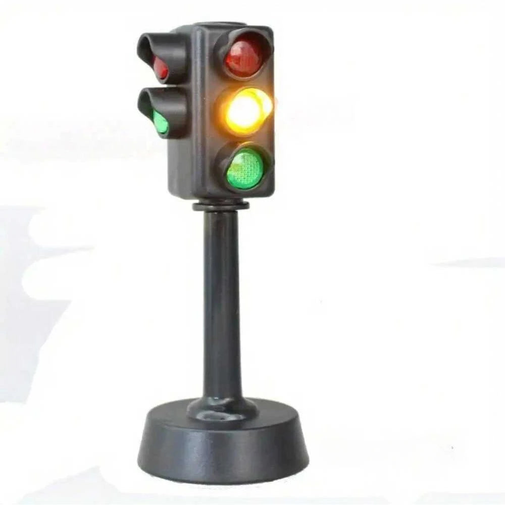 Kids Traffic Light Toy with Mini Road Signs