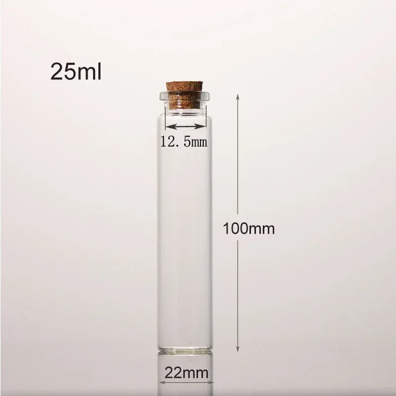 Mini Glass Bottles with Cork Stoppers for DIY Crafts and Gifting
