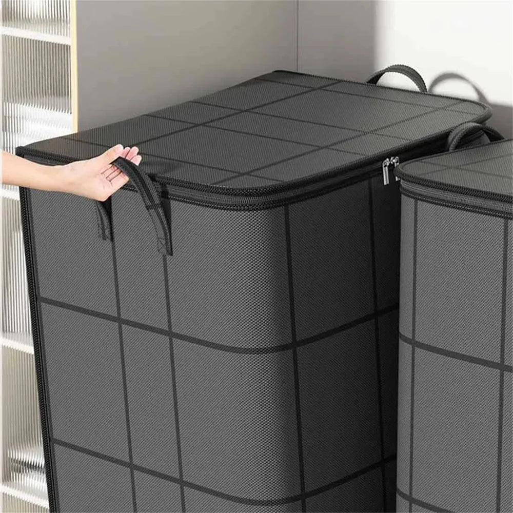 Large Foldable Non-Woven Storage Bag with Zipper and Handles