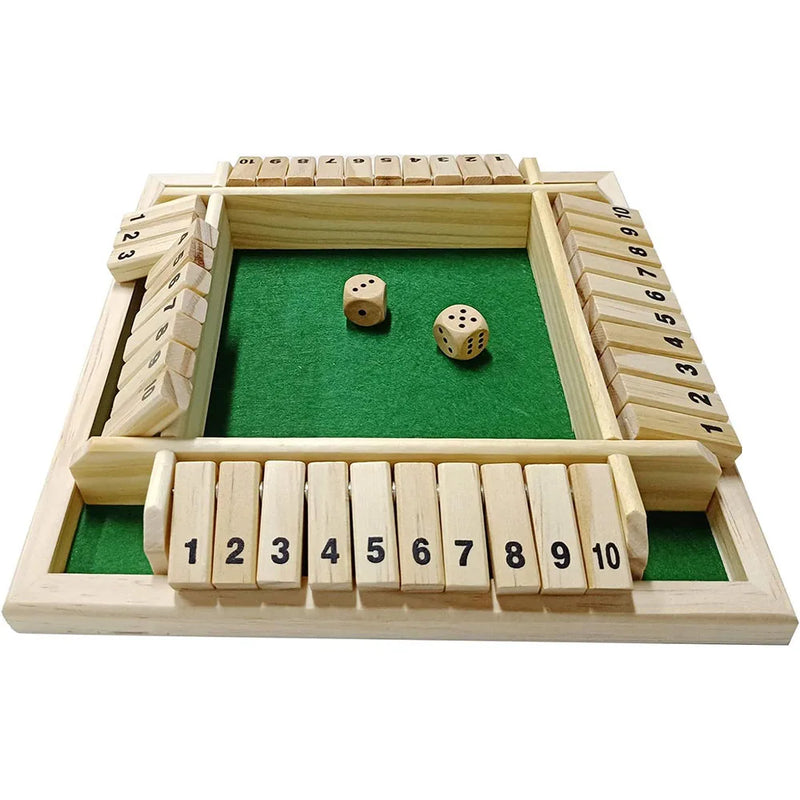 Classic Wooden Shut The Box Dice Game