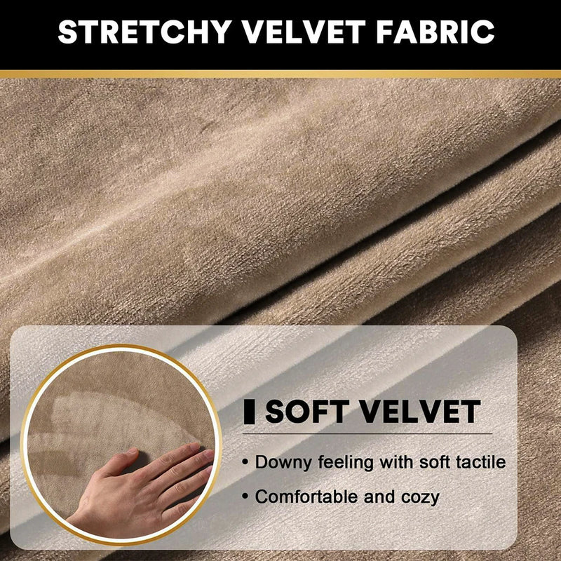 Stretch Velvet Sofa Seat Cushion Cover