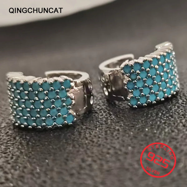 925er Sterling Silber Turquoise Ohrringe