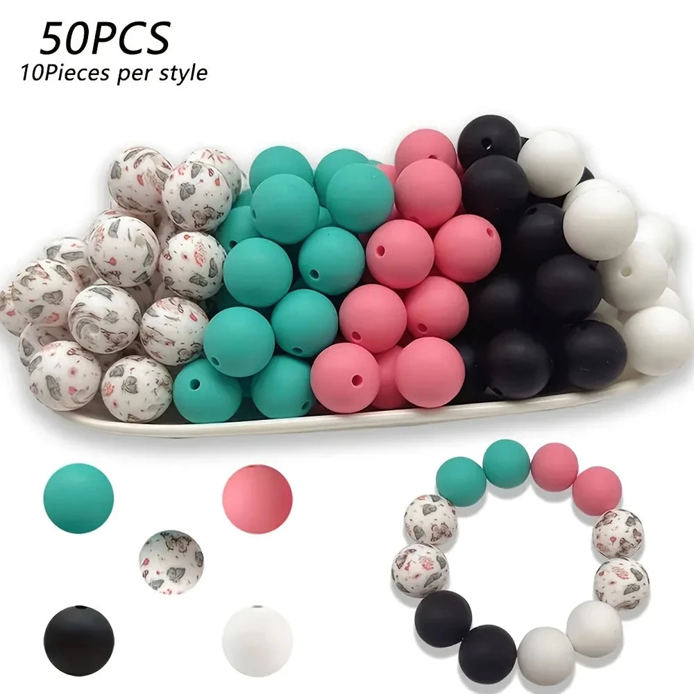 Soft Silicone Floral Beads for Jewelry Making