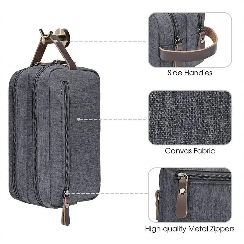 Foldable Travel Toiletry Bag – Large Capacity, Water-Resistant Oxford Organizer