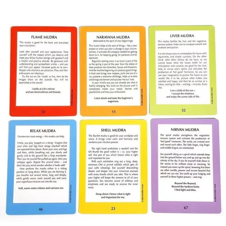 Mudras for Body, Mind & Spirit: A 68-Card Yoga Practice Deck