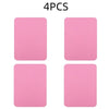 Four pink iron-on fabric patches for clothing repair and DIY decor