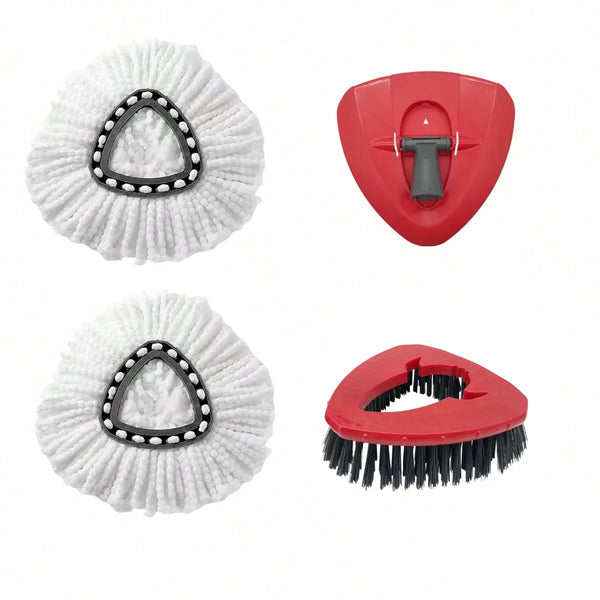 Ensemble de têtes de balai et de brosses de nettoyage de remplacement pour O-Cedar ou Vileda, avec options blanches et rouges